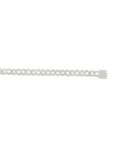 Pulsera tipo Mónaco zirconias dama plata .925