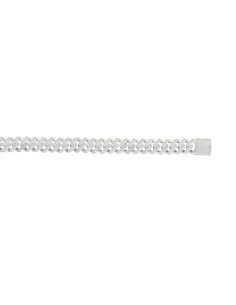 Pulsera tipo Mónaco zirconias caballero plata .925