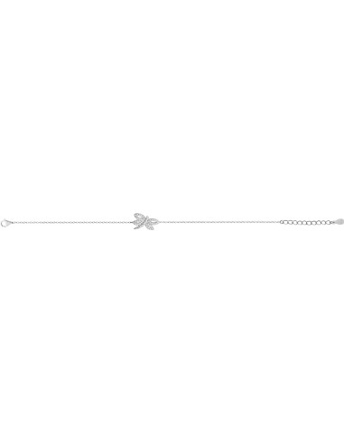 Pulsera libélula zirconias 18cm plata...