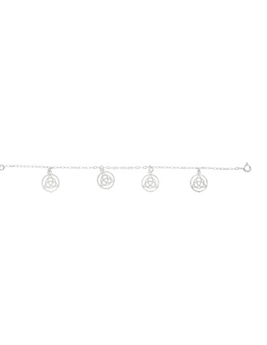Pulsera nudo de bruja 18cm plata .925