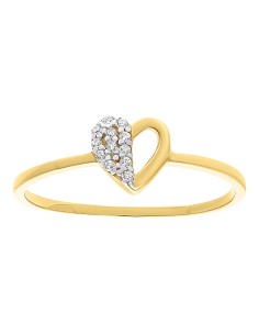 Anillo corazón para niña 10K