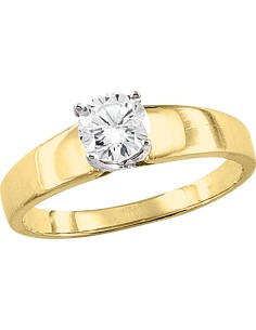 Anillo solitario liso 10K