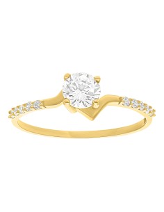 Anillo solitario elegance 10K