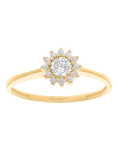 Anillo solitario estrella 10K