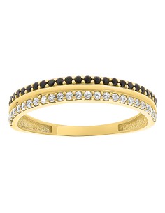 Anillo churumbela doble bl/ng 10K