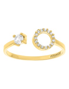 Anillo geométrico ajustable 10K