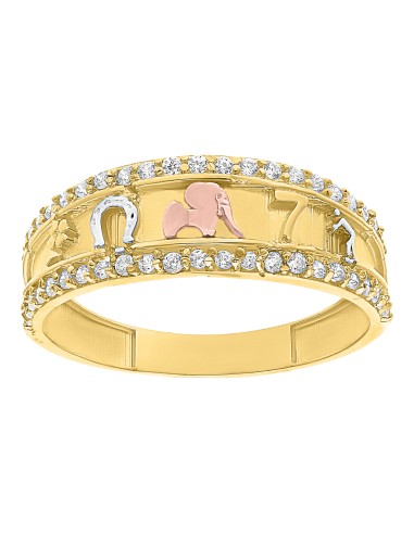 Anillo de la suerte oro florentino 10K