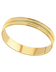 Argolla matrimonial satinada 10K