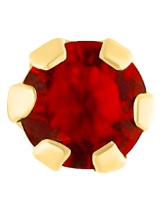 Broquel zirconia roja 2.25mm oro 10K