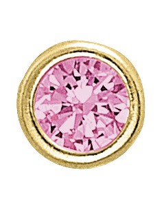Broquel bisel rosa 3mm 10K
