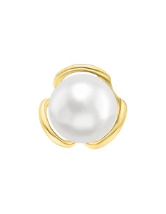 Broquel con perla oro 10K