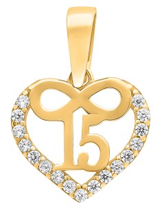 Dije XV corazón infinito 10K