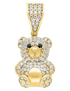 Dije oso con zirconias oro 10K