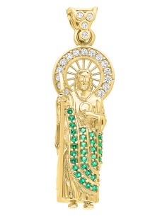 Cruz egipcia zirconias oro 10K