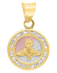 Medalla espíritu santo 3 colores 10K