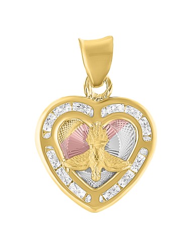 Medalla espíritu santo corazón 10K