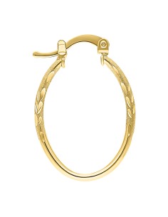 Arracada tubo oval Oro 10K