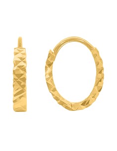 Huggie oval mini oro 10K