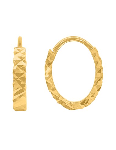 Huggie oval mini oro 10K