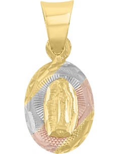 Medalla Virgen Gpe mini oval 10K