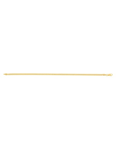 Pulsera tejido barbado imp oro 14K