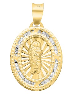 Medalla San Judas oval oro 14K