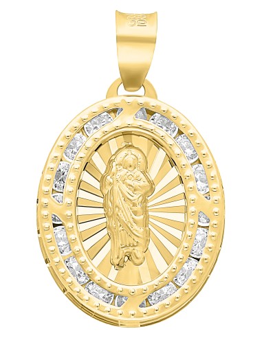 Medalla San Judas oval oro 14K