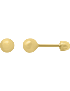 Broquel bolita Medida 0 oro 10K