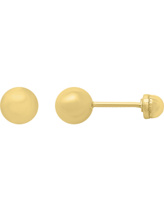Broquel bolita Medida 1 oro 10K