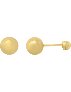 Broquel bolita Medida 2 oro 10K
