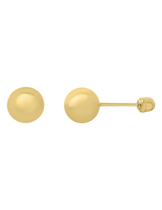 Broquel bolita Medida 3 oro 10K