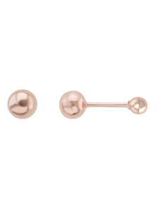 Broquel bolita Med 0 oro rosa 10K