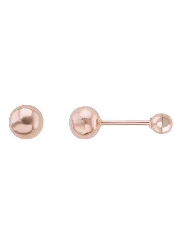Broquel bolita Med 0 oro rosa 10K