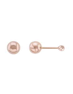 Broquel bolita Medida 1 oro rosa 10K