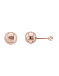 Broquel bolita Med 2 oro rosa 10K