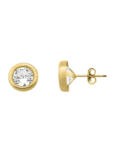 Broquel bisel alto 6mm oro 10K