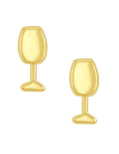 Broquel copa vino oro 10K