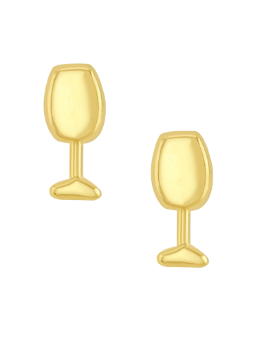 Broquel copa vino oro 10K
