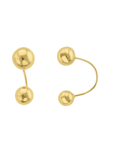 Broquel curvo bola oro 10K