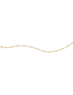 Pulsera plana tejido 3x1 diamantada 18cm 10K