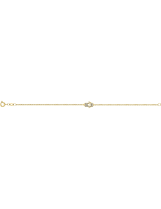 Pulsera mano de Fátima 18cm 10K