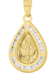 Medalla Espíritu Santo gota oro 14K