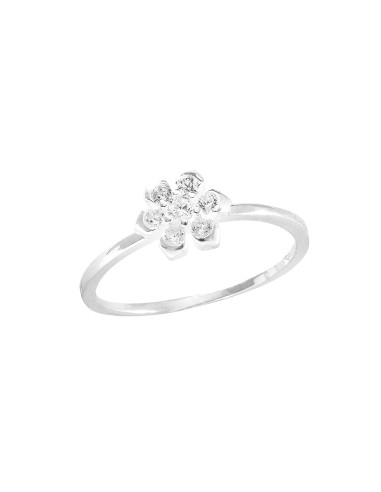 Anillo mini flor para niña plata .925