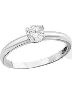 Anillo solitario zirconia plata .925