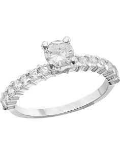 Anillo solitario media churumbela plata .925
